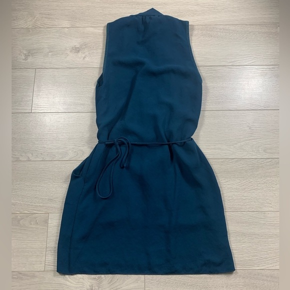 Aritzia Wilfred Sabine Teal Faux Wrap Dress - Picture 3 of 10